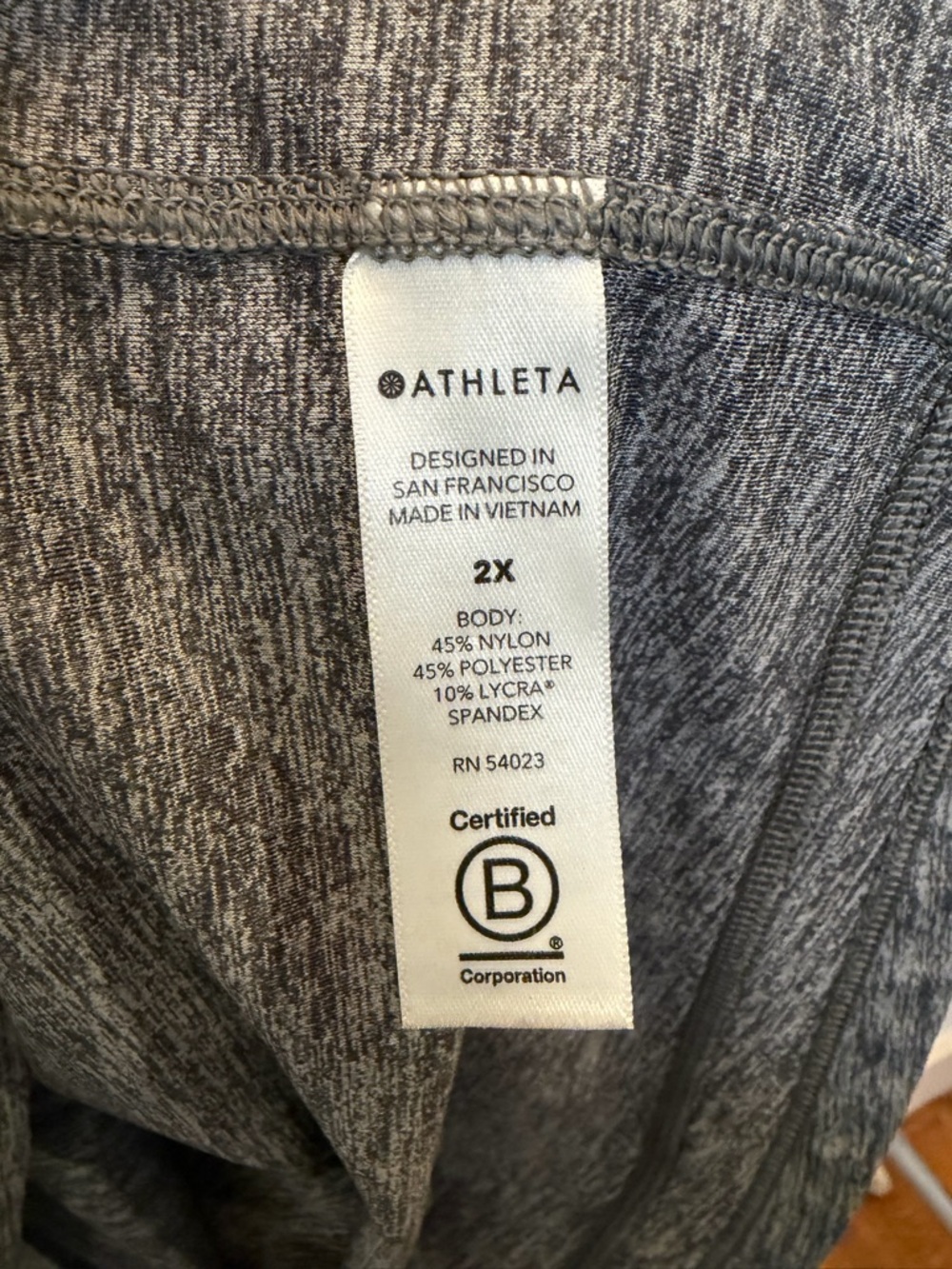 Athleta Heather Gray Muscle Tank with Wide Arm Openings - Picture 4 of 4